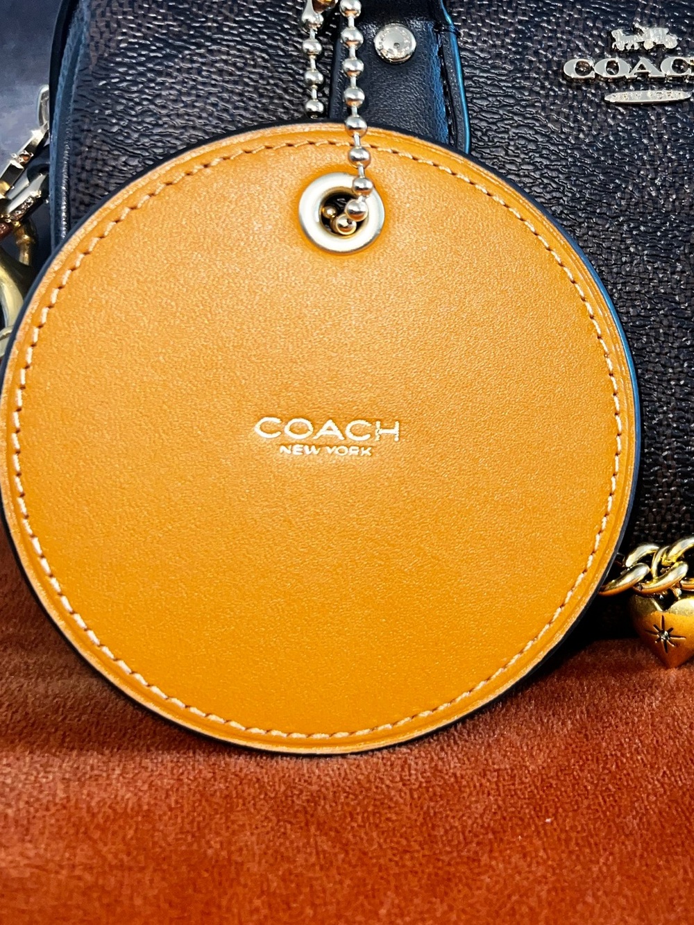 Set of 5 COACH coasters DIY charm in Black, Yellow, Orange, Red & Green - Picture 3 of 6